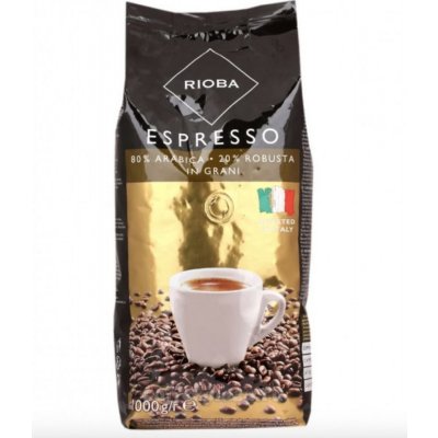 Rioba Espresso 80% Arabica 1 kg – Zbozi.Blesk.cz