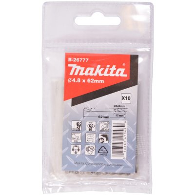 Makita B-26777 vrták do kovu HSS-G oboustranný 4,8x17/62mm, 10ks – Zboží Mobilmania