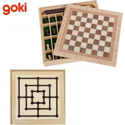 Stolní 3 v 1 – šachy dáma mlýn – Zboží Dáma