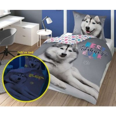 Detexpol povlečení Husky svítící 140x200 70x80 – Zboží Mobilmania