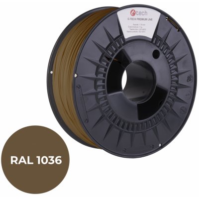 C-Tech Premium Line PLA, perleťová zlatá, RAL1036, 1,75 mm, 1 kg 3DF-P-PLA1,75-1036 – Zboží Živě