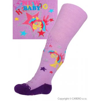 New Baby bavlněné punčocháčky 3xABS fialové karino