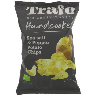 TRAFO Bio Kotlíkové brambůrky s mořskou solí a pepřem 125 g – Sleviste.cz
