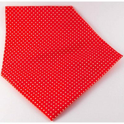 Bavlněné šátky s malými puntíky bílá červená