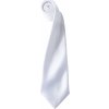 Kravata Premier Saténová kravata Colours bílá