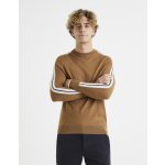 Celio vlněný svetr Veritas s pruhy hnědá – Hledejceny.cz