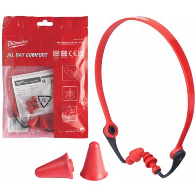 MILWAUKEE 4932478135 zátkové chrániče sluchu s obloukem, výkyvná ramena, pěnové špunty, EN 352-2 – Zboží Mobilmania