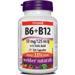 Webber Naturals B6 + B12 with Folic Acid 120 kapslí – Hledejceny.cz