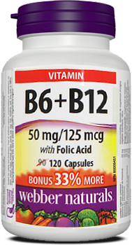 Webber Naturals Vitamin B6 + B12 + Folic Acid kyselina listová 120 tablet  od 261 Kč - Heureka.cz