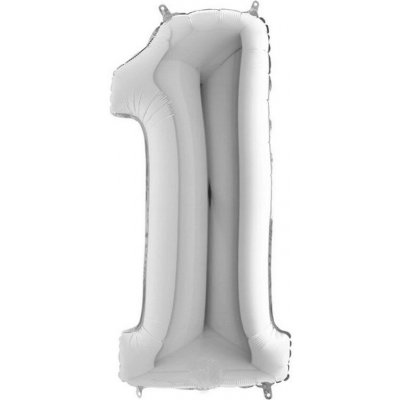 GRABO fóliový balónek ČÍSLICE STŘÍBRNÁ 1 102cm,40 nafukovací – Hledejceny.cz