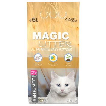 Magic Cat Magic Pearls MAGIC LITTER Bentonite Ultra White Baby Powder 5 l