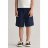 Dětské kraťasy a šortky Gant Relaxed linen shorts modrá