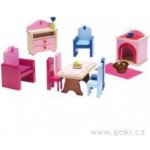 Goki Zámek nábytek pro panenky obývací pokoj 24 dílů – Zboží Mobilmania
