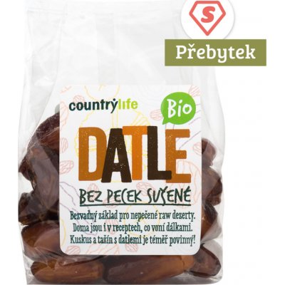 Country Life Bio Datle bez pecek 250 g – Zboží Dáma