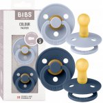 Bibs Colour dudlíky přírodní kaučuk 2ks Dusty Blue / Steel Blue – Zboží Dáma