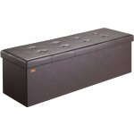 Goleto Čalouněná lavice s úložným prostorem 114 x 40 x 40 cm hnědá – Zboží Dáma