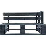 vidaXL Rohová zahradní lavice z palet dřevo černá 45763 – Hledejceny.cz