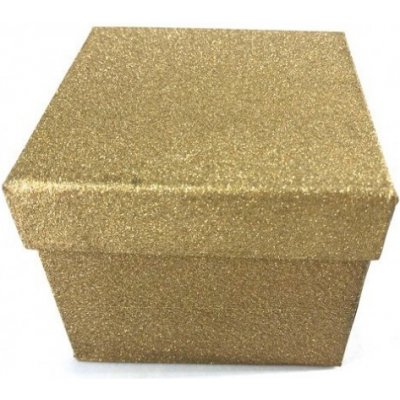 Stil Dárková krabička D1 8,5 x 8,5 x 7 cm Glitter Zlatá 501232 – Zboží Mobilmania