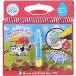 Vodní omalovánky zvířátka s perem 18,5x15,5 cm – Zboží Mobilmania