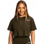 GymBeam Dámské tričko Women‘s Limitless Cropped T Shirt Espresso – Zboží Dáma
