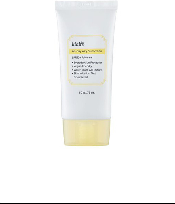 Dear Klairs All-day Airy opalovací krém na obličej s vysokou ochranou SPF50 50 ml