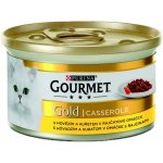 Gourmet Gold cat Casserole Hovězí, Kuřecí v rajčatové omáčce 85 g – Zbozi.Blesk.cz