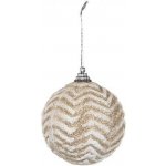 DECOLED Vánoční ozdoba prům. 8 cm bílá glitter – Hledejceny.cz