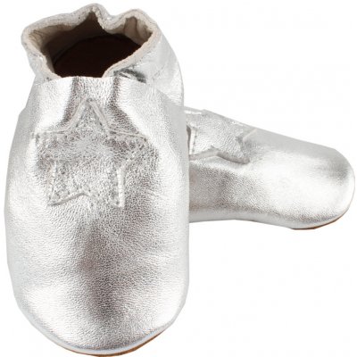 En Fant Elastic Slippers kožené capáčky silver