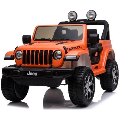 Mamido elektrické autíčko Jeep Wrangler Rubicon 2020 4x4 oranžová – Zboží Mobilmania