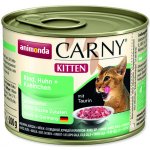 Carny Kitten hovězí kuřecí a králičí 200 g – Zbozi.Blesk.cz
