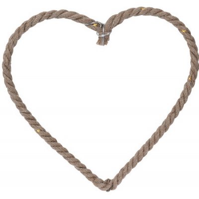 H&L Závěsná dekorace JUTE LED, 25cm, srdce – Hledejceny.cz