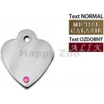 QUICK TAG gravírovací známka srdíčko Diva s Swarovski krystaly S – Zbozi.Blesk.cz