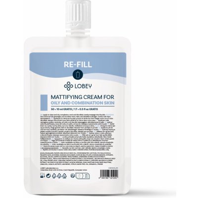 Lobey Classic Náhradní náplň Matující krém na mastnou a smíšenou pleť 50 ml + 10 ml GRATIS – Zboží Mobilmania