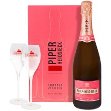 Piper-Heidsieck Rosé Sauvage Champagne AOC brut 12% 0,75 l (dárkové balení 2 sklenice)