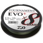DAIWA Tournament EVO+ x8 Braid 135m Dark Green PRŮMĚR [ mm ]: 0,08mm, NOSNOST [ kg ]: 4,9kg – Zboží Dáma