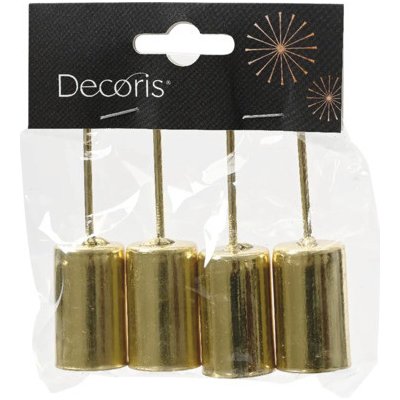 Bodce na svíčky na adventní věnec Ø 2,3 cm zlaté 4 ks – Hledejceny.cz