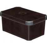 CURVER LEATHER S box úložný dekorativní 29,5 x 19,5 x 13,5 cm hnědý 04710-D12 – Zboží Mobilmania