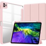 SES 2v1 Smart flip cover + zadní silikonový ochranný obal s držákem na pero Apple iPad 9.7 2018 6. generace 12231 světle růžový – Sleviste.cz