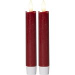 Star trading 2x LED rustikální svíčka FLAMME 15x2,1 cm červená – Hledejceny.cz