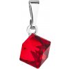 Přívěsky Evolution Group CZ Přívěsek bižuterie se Swarovski krystaly červená kostička 54019.3