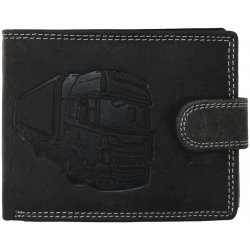 WILD Luxusní pánská peněženka s přezkou Kamion černá