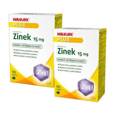 Walmark Dvojbalení Walmark Zinek 15 mg, organický zinek 2 x 30 tablet – Hledejceny.cz