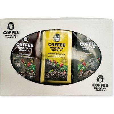 Mountain Gorilla Coffee Degustační dárkový balíček kávy ARABICA 100 % arabica Uganda 300 g – Zbozi.Blesk.cz