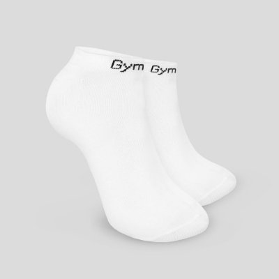 GymBeam ponožky Ankle Socks 3Pack White bílá – Zboží Dáma