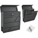 MT MALATEC Moderní poštovní schránka formátu A4 s krytem Přihrádka na noviny Uzamykatelná 2 klíče Nerezová ocel antracit 6238 – Zbozi.Blesk.cz