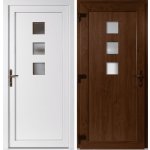 OknaDvereNaMiru.cz Vchodové plastové dveře Ella zlatý dub / bílá levé otevírání ven 100 x 210 cm – Hledejceny.cz