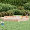 zahrada-XL Pískoviště se sedáky osmiúhelník masivní borové dřevo