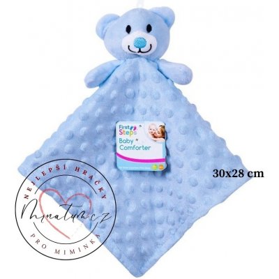 Hugs & Kisses usínáček medvídek modrý pro miminka kluky – Sleviste.cz