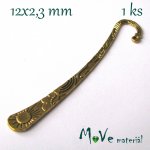 Záložka do knihy 23x120mm, 1ks, starozlato – Hledejceny.cz