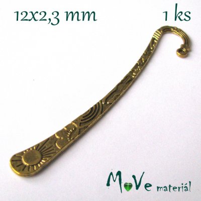 Záložka do knihy 23x120mm, 1ks, starozlato – Hledejceny.cz